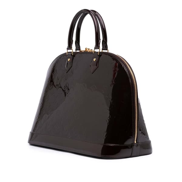 Pre-owned Louis Vuitton Monogram Vernis Alma GM Purple