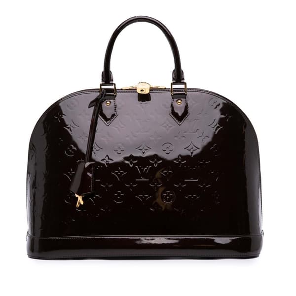 Pre-owned Louis Vuitton Monogram Vernis Alma GM Purple