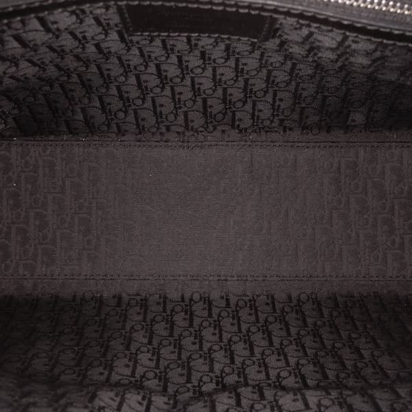 Pre-owned Dior Large Patent Cannage Lady Dior Black