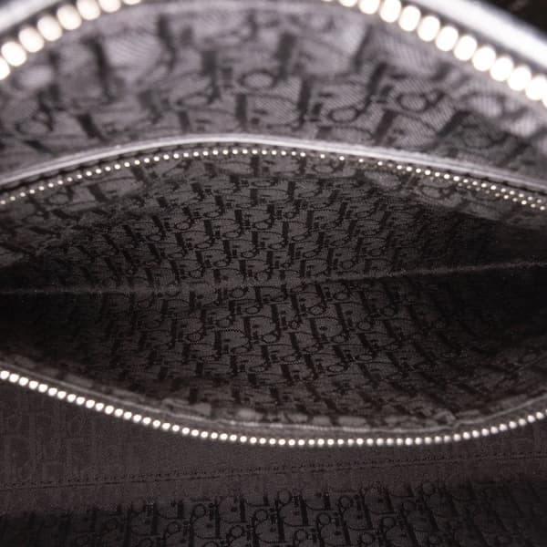 Pre-owned Dior Large Patent Cannage Lady Dior Black