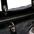 Miniatyrbilde 6 av 10: Pre-owned Dior Large Patent Cannage Lady Dior Black