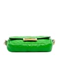 Miniatyrbilde 3 av 10: Pre-owned Fendi Mini Zucca Embossed Leather Baguette Satchel Green