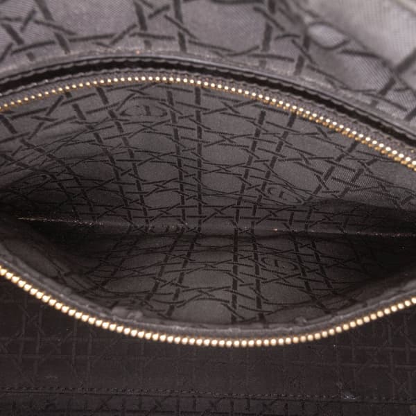 Pre-owned Dior Large Patent Cannage Lady Dior Black