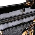 Miniatyrbilde 10 av 10: Pre-owned Dior Large Patent Cannage Lady Dior Black