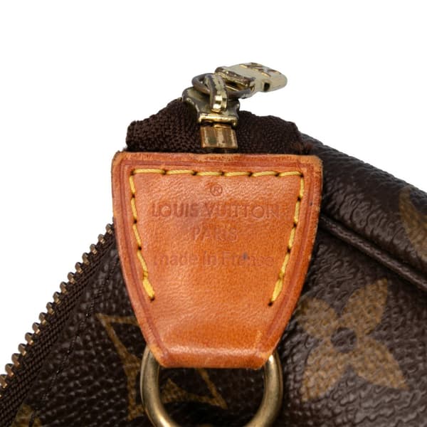 Pre-owned Louis Vuitton Monogram Mini Pochette Accessoires Brown