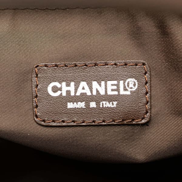 Pre-owned Chanel New Travel Line Nylon Vanity Bag Brown