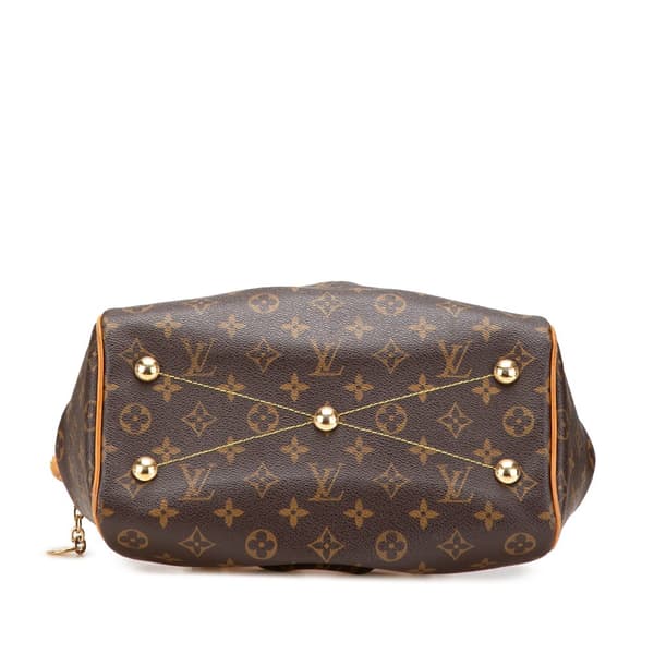 Pre-owned Louis Vuitton Monogram Tivoli PM Brown