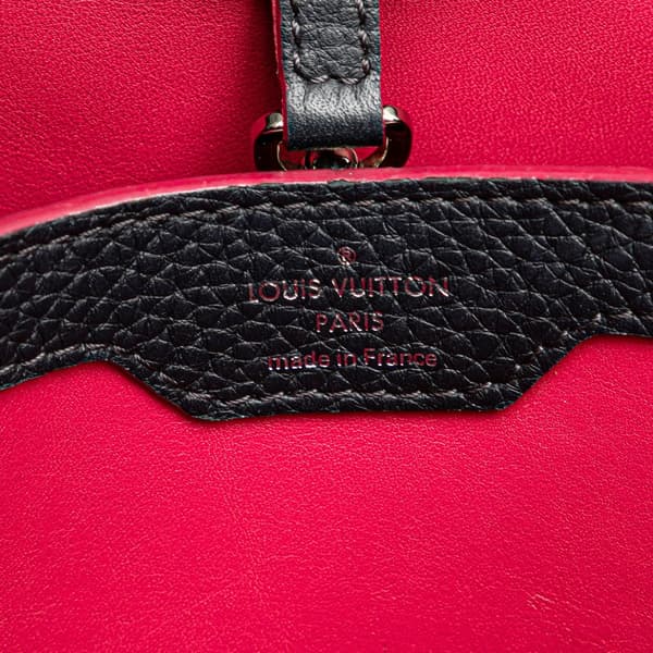 Pre-owned Louis Vuitton Taurillon Capucines PM Blue