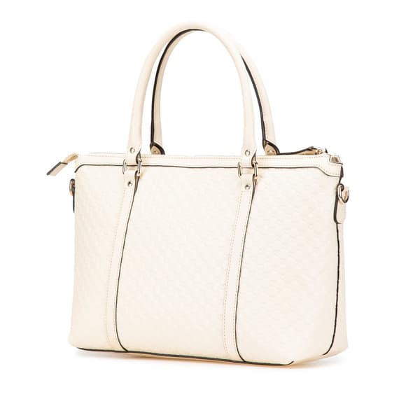 Pre-owned Gucci Small Microguccissima Joy Satchel White