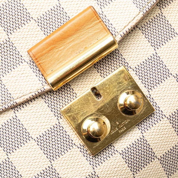 Pre-owned Louis Vuitton Damier Azur Croisette White