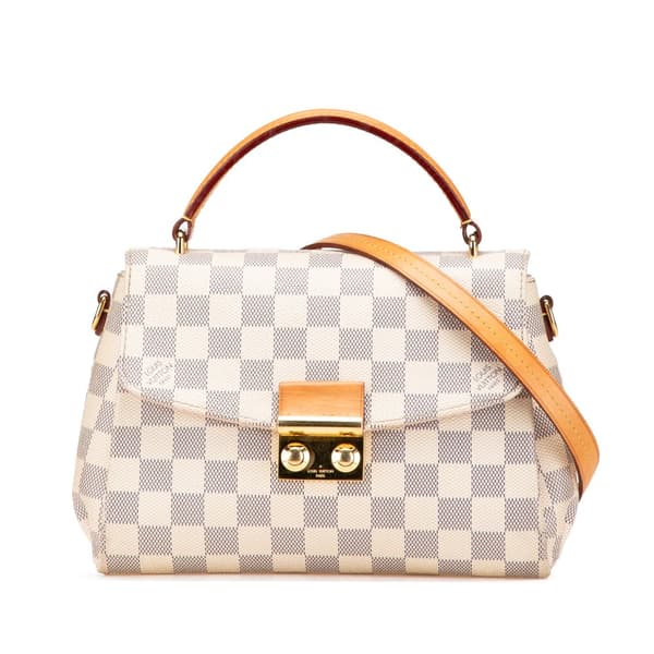 Pre-owned Louis Vuitton Damier Azur Croisette White