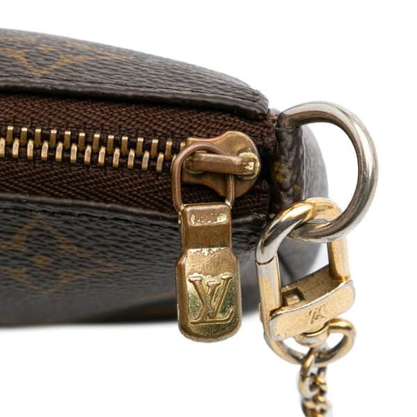 Pre-owned Louis Vuitton Monogram Mini Pochette Accessoires Brown