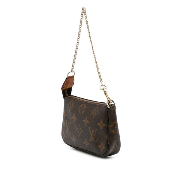 Pre-owned Louis Vuitton Monogram Mini Pochette Accessoires Brown