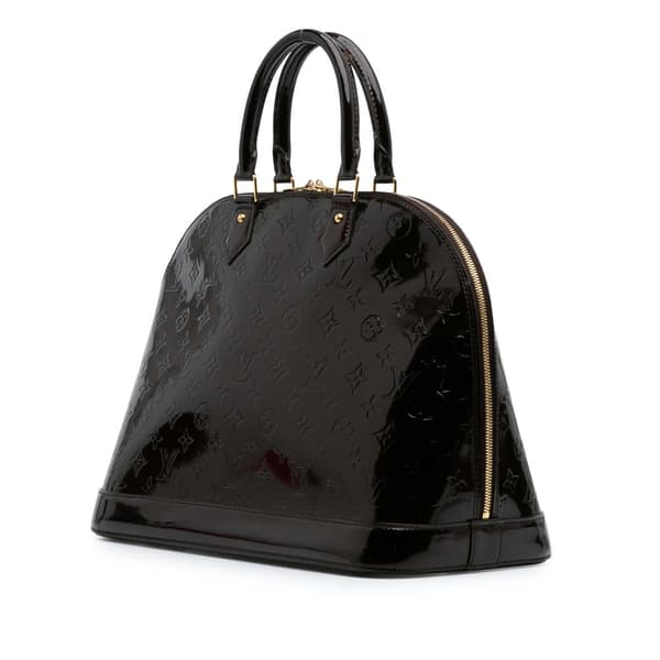Pre-owned Louis Vuitton Monogram Vernis Alma GM Purple