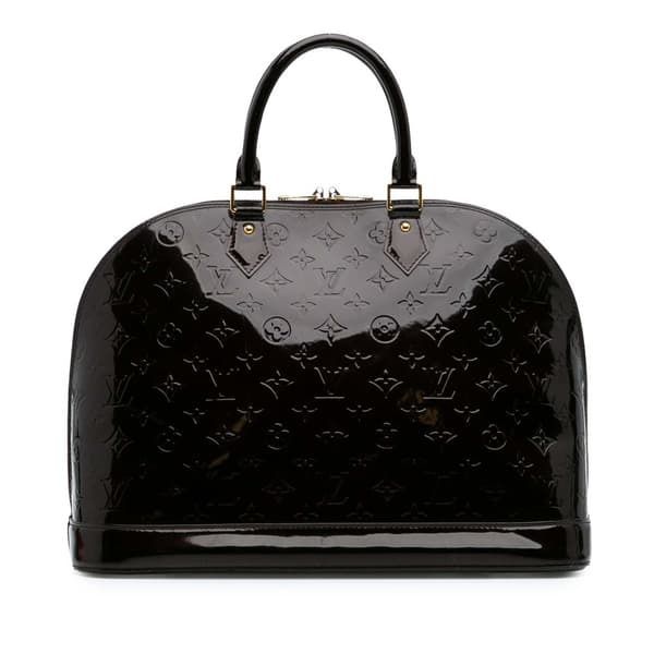 Pre-owned Louis Vuitton Monogram Vernis Alma GM Purple