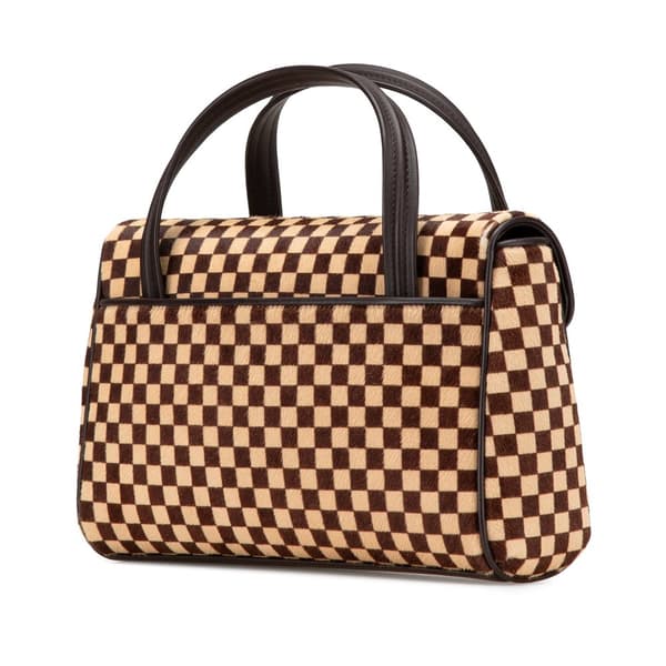 Pre-owned Louis Vuitton Damier Sauvage Lionne Brown