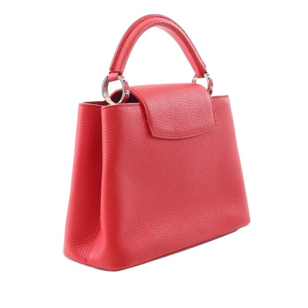 Pre-owned Louis Vuitton Taurillon Capucines BB Red