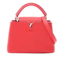 Miniatyrbilde 1 av 7: Pre-owned Louis Vuitton Taurillon Capucines BB Red