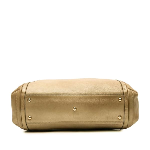 Pre-owned Gucci Calfskin Bella Satchel Gold