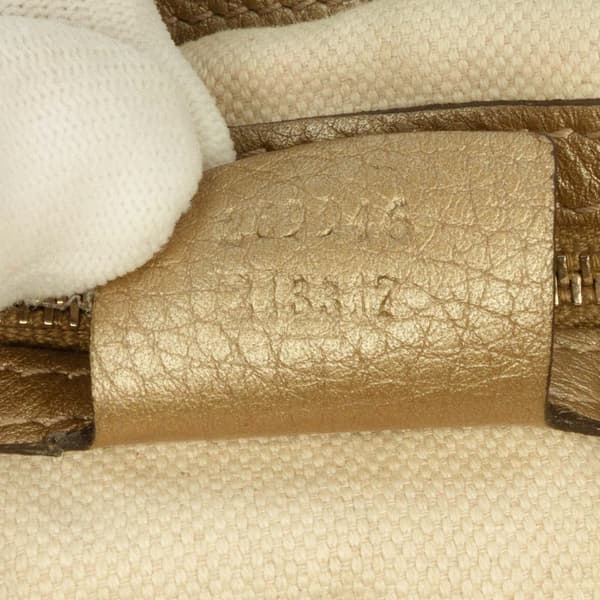 Pre-owned Gucci Calfskin Bella Satchel Gold