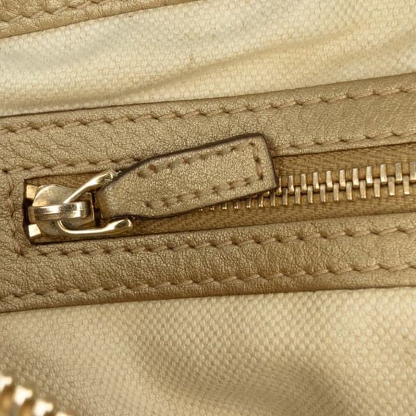 Pre-owned Gucci Calfskin Bella Satchel Gold