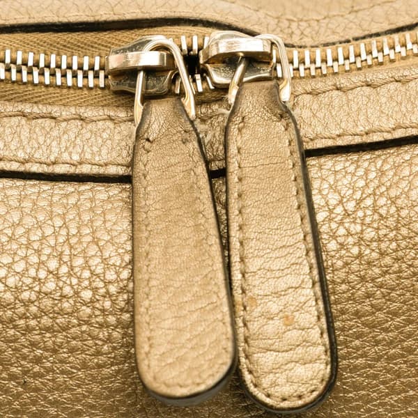 Pre-owned Gucci Calfskin Bella Satchel Gold