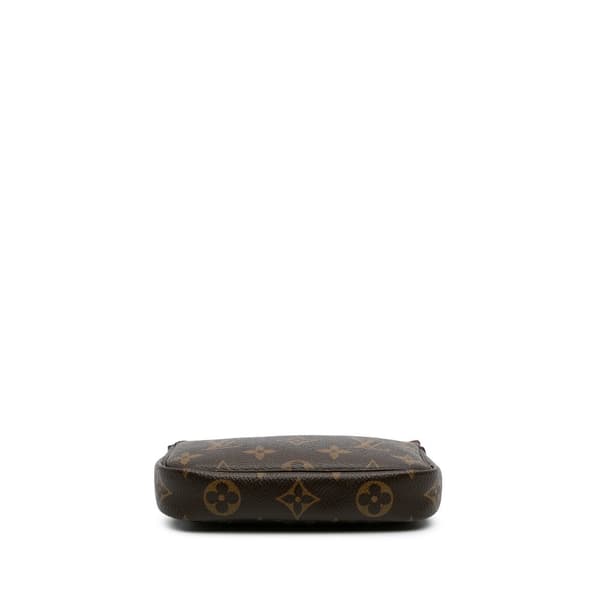Pre-owned Louis Vuitton Monogram Mini Pochette Accessoires Brown