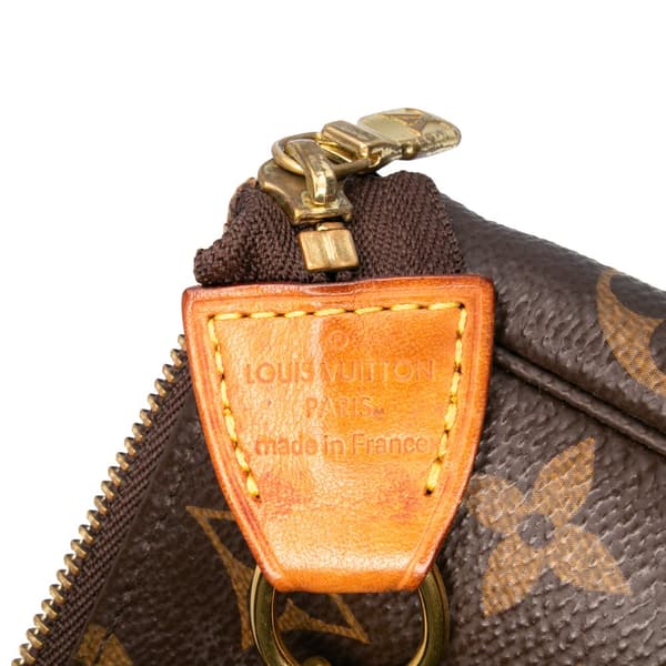 Pre-owned Louis Vuitton Monogram Mini Pochette Accessoires Brown