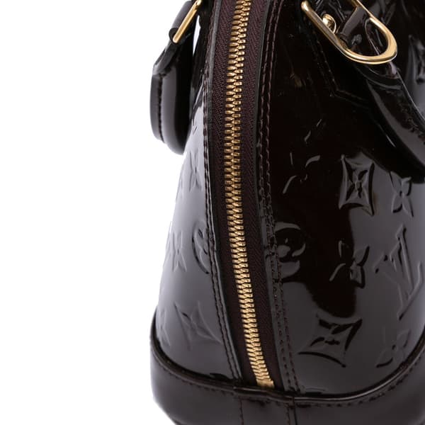 Pre-owned Louis Vuitton Monogram Vernis Alma BB Purple