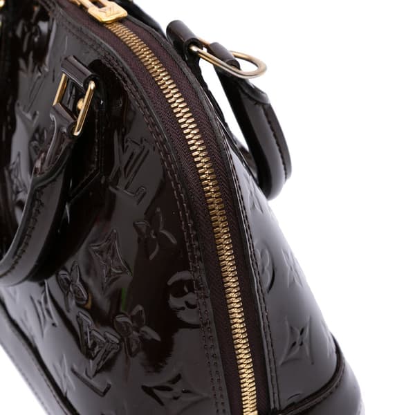 Pre-owned Louis Vuitton Monogram Vernis Alma BB Purple