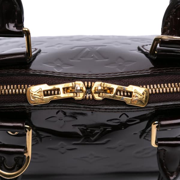 Pre-owned Louis Vuitton Monogram Vernis Alma BB Purple