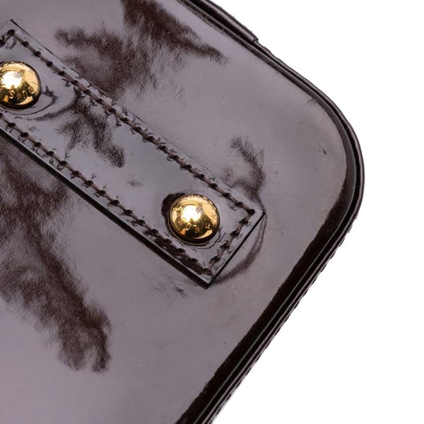 Pre-owned Louis Vuitton Monogram Vernis Alma BB Purple