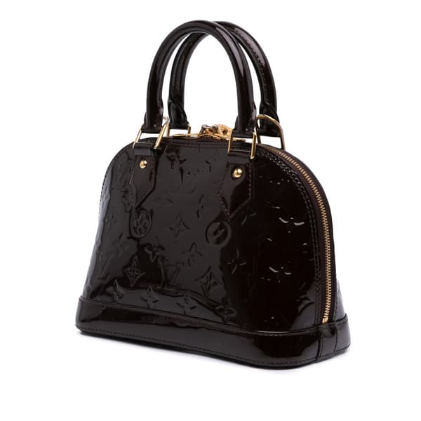 Pre-owned Louis Vuitton Monogram Vernis Alma BB Purple