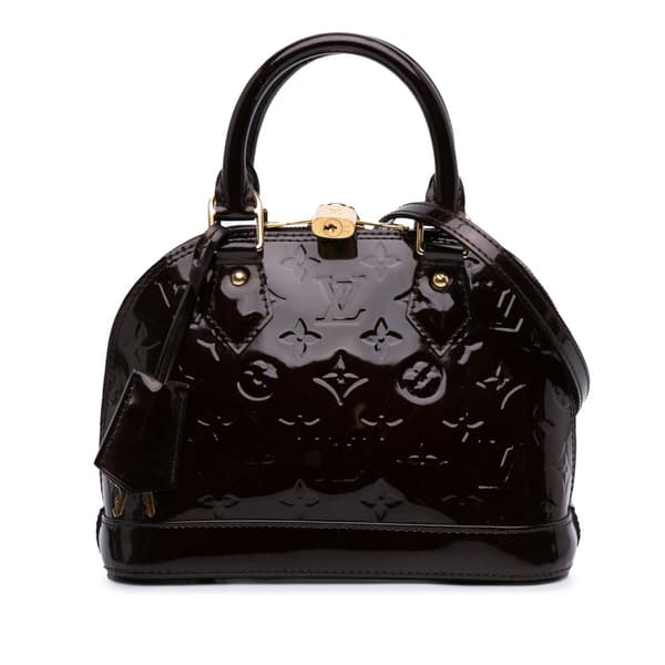 Pre-owned Louis Vuitton Monogram Vernis Alma BB Purple