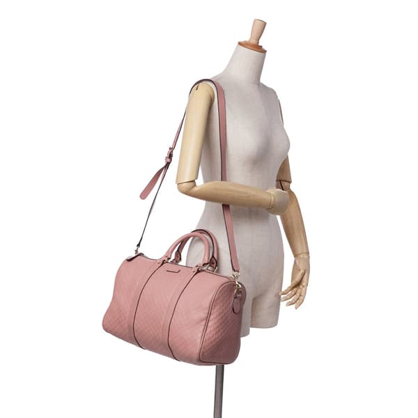 Pre-owned Gucci Medium Microguccissima Satchel Pink