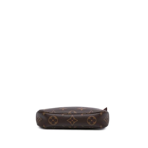 Pre-owned Louis Vuitton Monogram Mini Pochette Accessoires Brown