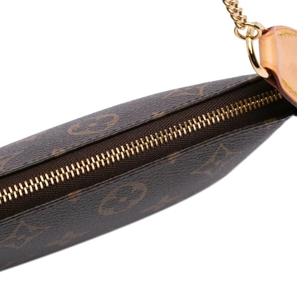 Pre-owned Louis Vuitton Monogram Mini Pochette Accessoires Brown