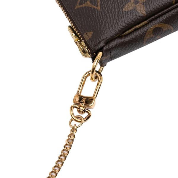 Pre-owned Louis Vuitton Monogram Mini Pochette Accessoires Brown