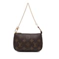 Miniatyrbilde 1 av 10: Pre-owned Louis Vuitton Monogram Mini Pochette Accessoires Brown