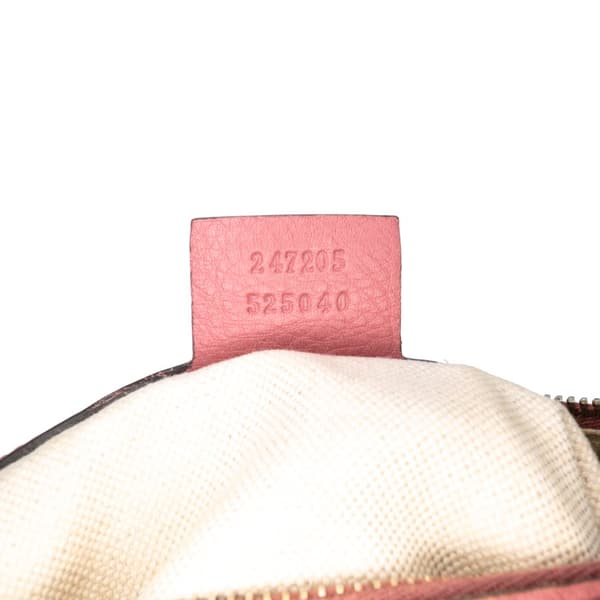 Pre-owned Gucci Calfskin Web Joy Boston Bag Pink