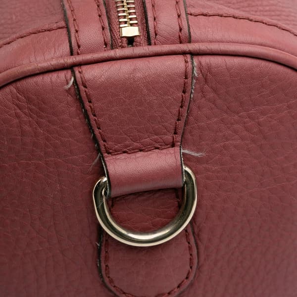 Pre-owned Gucci Calfskin Web Joy Boston Bag Pink