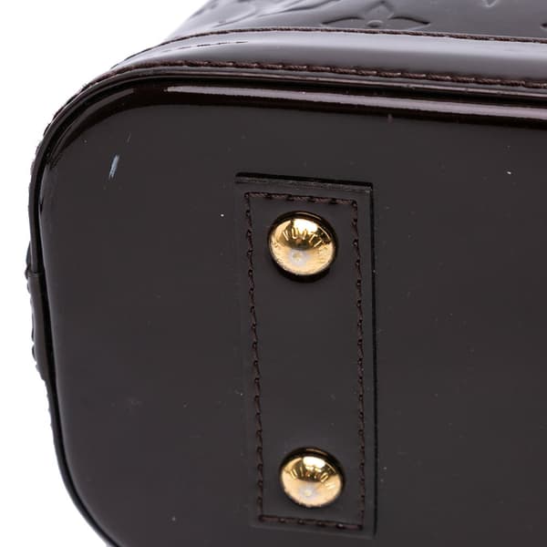 Pre-owned Louis Vuitton Monogram Vernis Alma BB Purple
