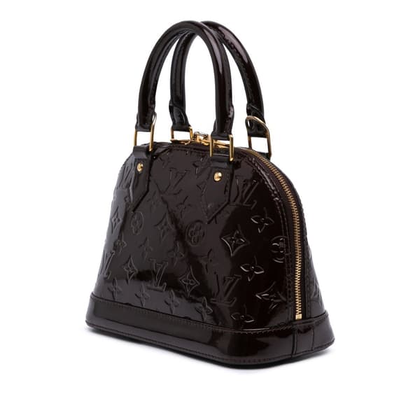 Pre-owned Louis Vuitton Monogram Vernis Alma BB Purple