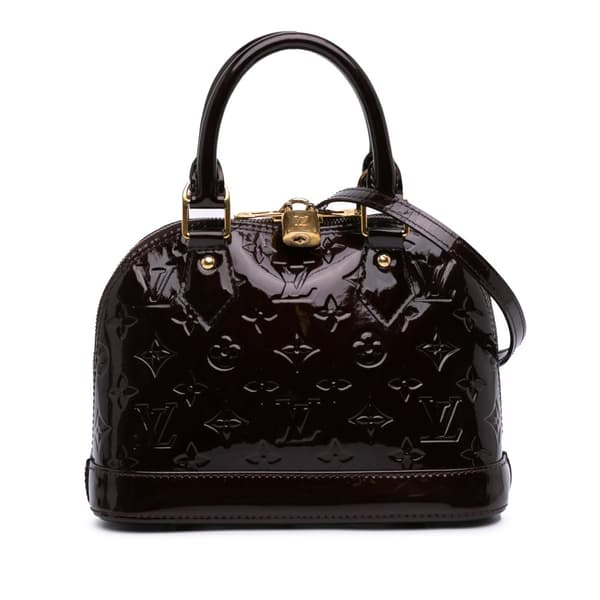 Pre-owned Louis Vuitton Monogram Vernis Alma BB Purple