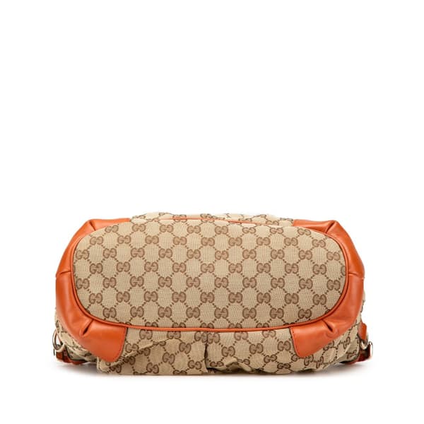 Pre-owned Gucci GG Canvas Sukey Satchel Brown