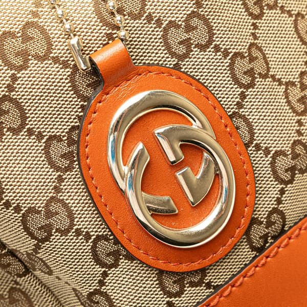 Pre-owned Gucci GG Canvas Sukey Satchel Brown