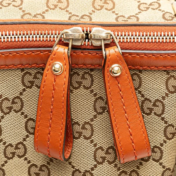 Pre-owned Gucci GG Canvas Sukey Satchel Brown