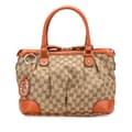 Miniatyrbild 1 av 10: Pre-owned Gucci GG Canvas Sukey Satchel Brown