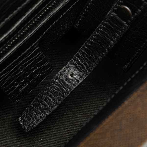 Pre-owned Gucci GG Canvas Handbag Black
