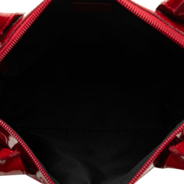 Pre-owned Gucci GG Canvas Handbag Red